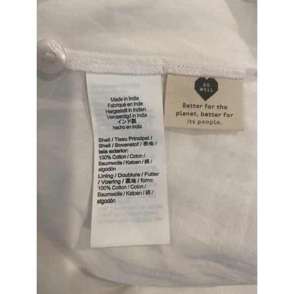 NWT Madewell Button Front Mini Dress Eyelet Lace White Size XXL New - Picture 6 of 6